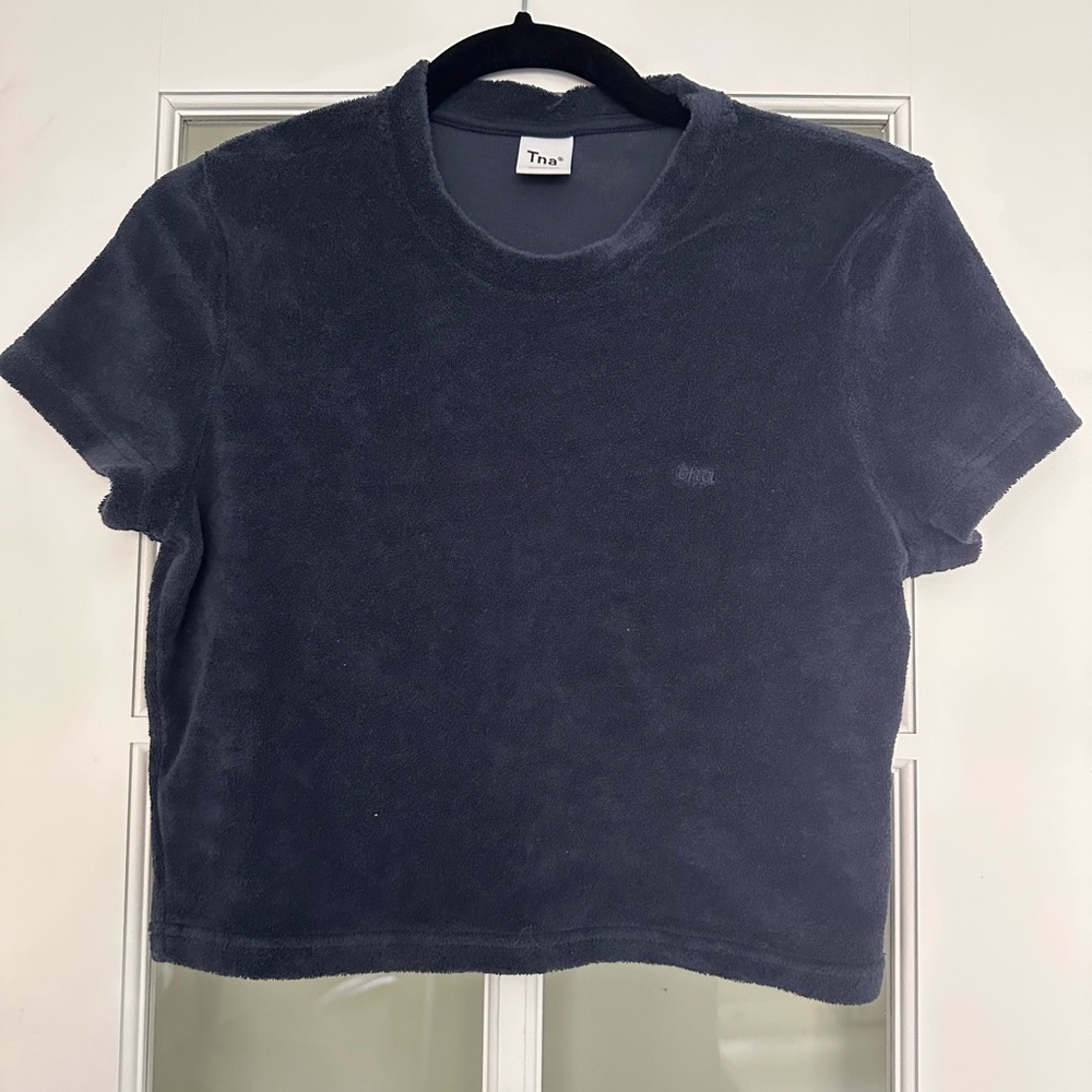 TNA Navy Blue Crop Top